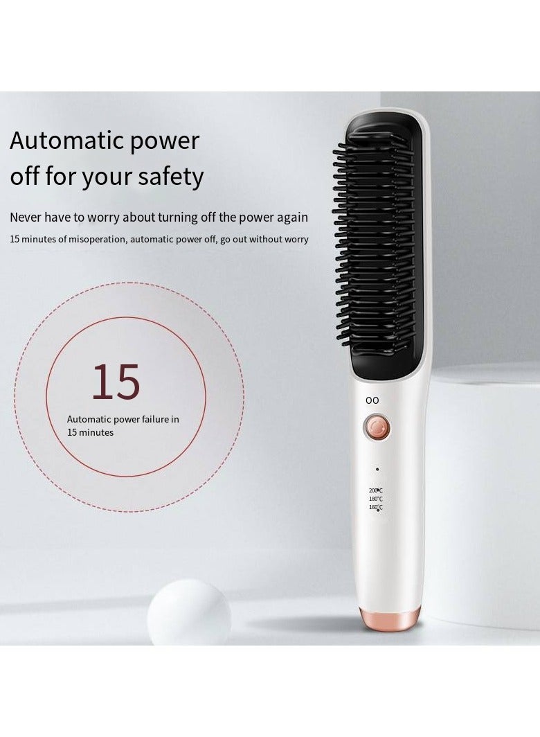 general Mini Ionic Straightening Comb – Travel-Friendly Straightener & Curler for Men/Women, Dual-Use Hair Styling Tool - Image 4