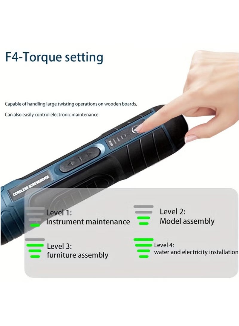 Electric Cordless Screwdriver With 105pcs Accessories USB Rechargeable Portable Electric Screwdriver Set Adjustable Torque Cordless Screwdriver For Small Home Projects Home DIY Repair - Image 4
