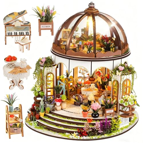 PATPAT Robotime DIY Mini Hogsmeade's Sweet Shop Craft Kit with Built-in Lighting and Dustproof Cover for Home Decoration and Gifts,Complete Creative Handmade Model Set for Hobbyists Beginners - Image 1