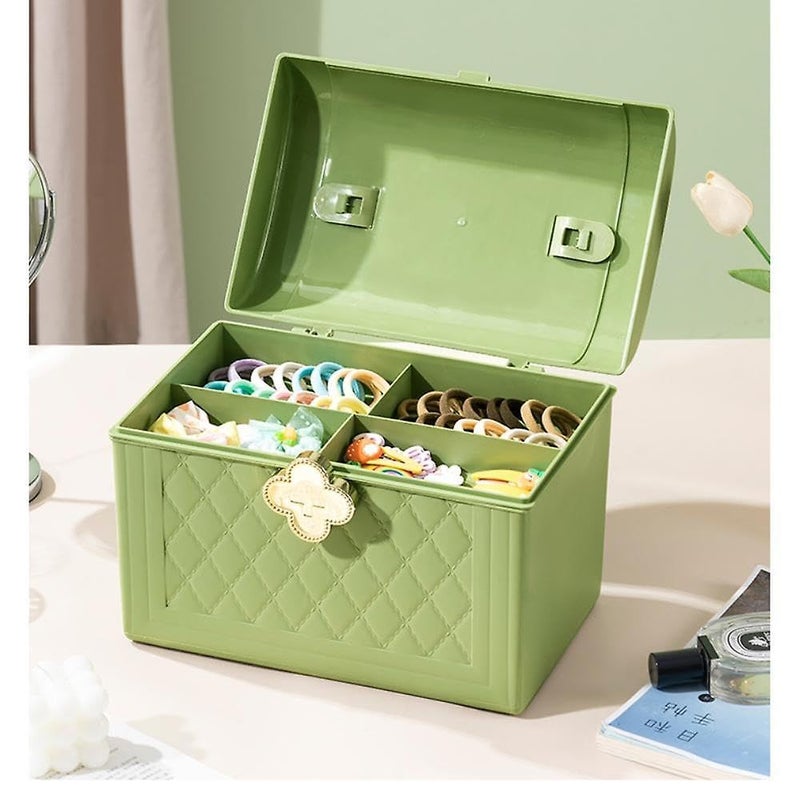 GOPAD Double Layer Designer Vanity Jewellery Organiser Box Creative Jewellery Cosmetic Storage Boxes for Women Decorative Cosmetic Drawer Organisers MulticolorPack of 1 - Image 4