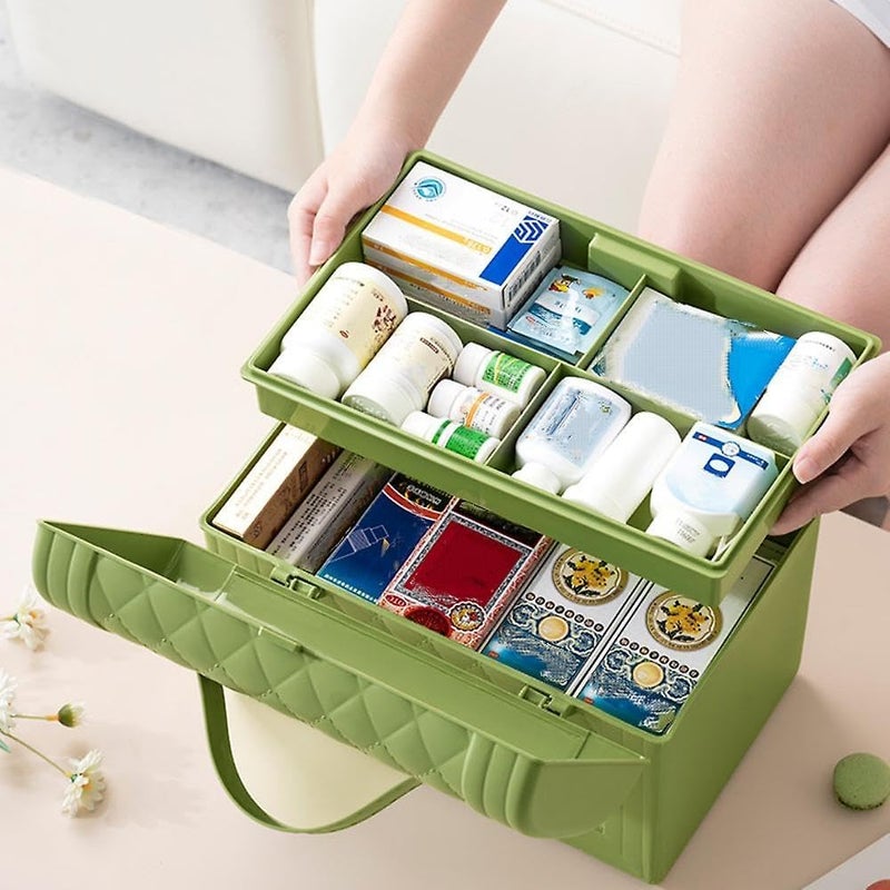 GOPAD Double Layer Designer Vanity Jewellery Organiser Box Creative Jewellery Cosmetic Storage Boxes for Women Decorative Cosmetic Drawer Organisers MulticolorPack of 1 - Image 3