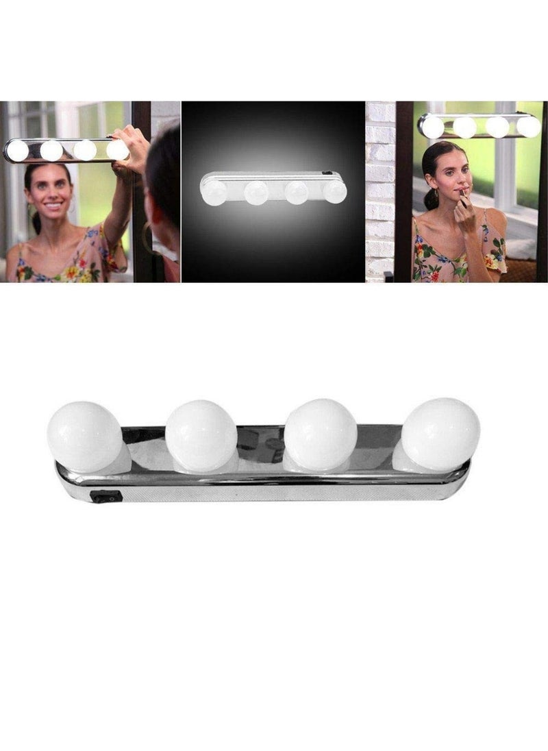 Prime by javaudan Portable Cosmetic Mirror Light Kit Battery Powered Makeup Light Studio Glow Make Up Light Super Bright 4 LED Bulbs  - Image 2