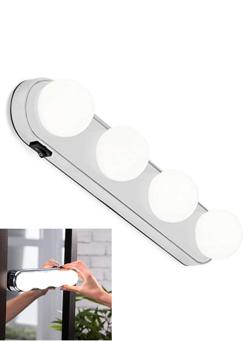 Prime by javaudan Portable Cosmetic Mirror Light Kit Battery Powered Makeup Light Studio Glow Make Up Light Super Bright 4 LED Bulbs  - Image 1