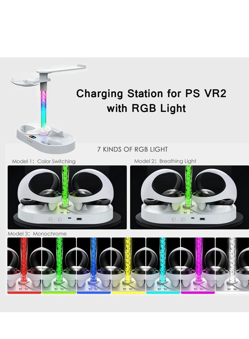 Controller Charging Dock Station for PS VR2 with RGB Light VR Display Accessories  - Image 3