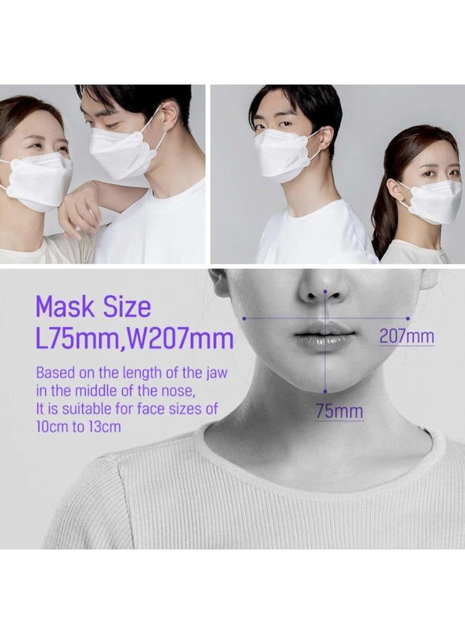 AIRQUEEN 3-Layer Nano-Filter Face Mask for Adults, Pack of 10, White - Image 5