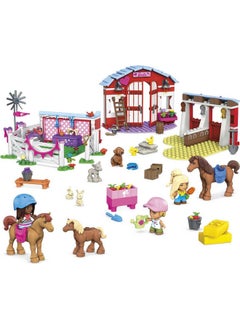 MEGA Barbie Pets Horse Toy Building Set With 3 Microdolls And Accessories 9 Pets Easytobuild Horse Stables Playset  - Image 2