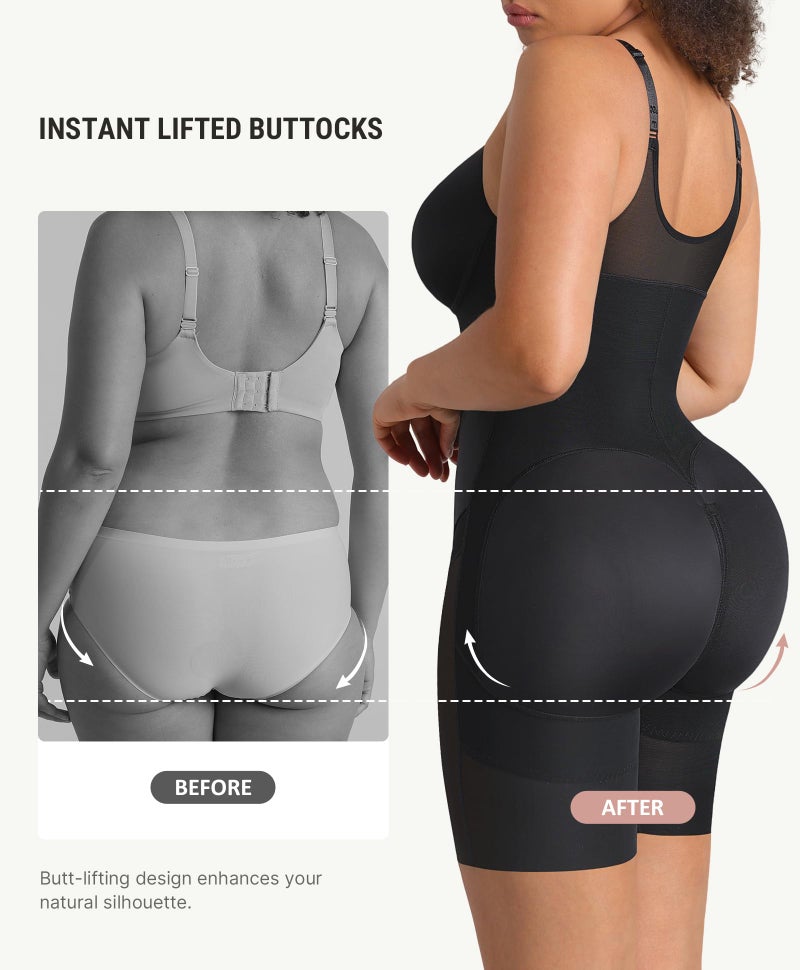 FeelinGirl Fajas Colombianas Moldeadoras Shapewear for Women Tummy Control Postpartum Butt Lifting Body Shaper Black S - Image 2