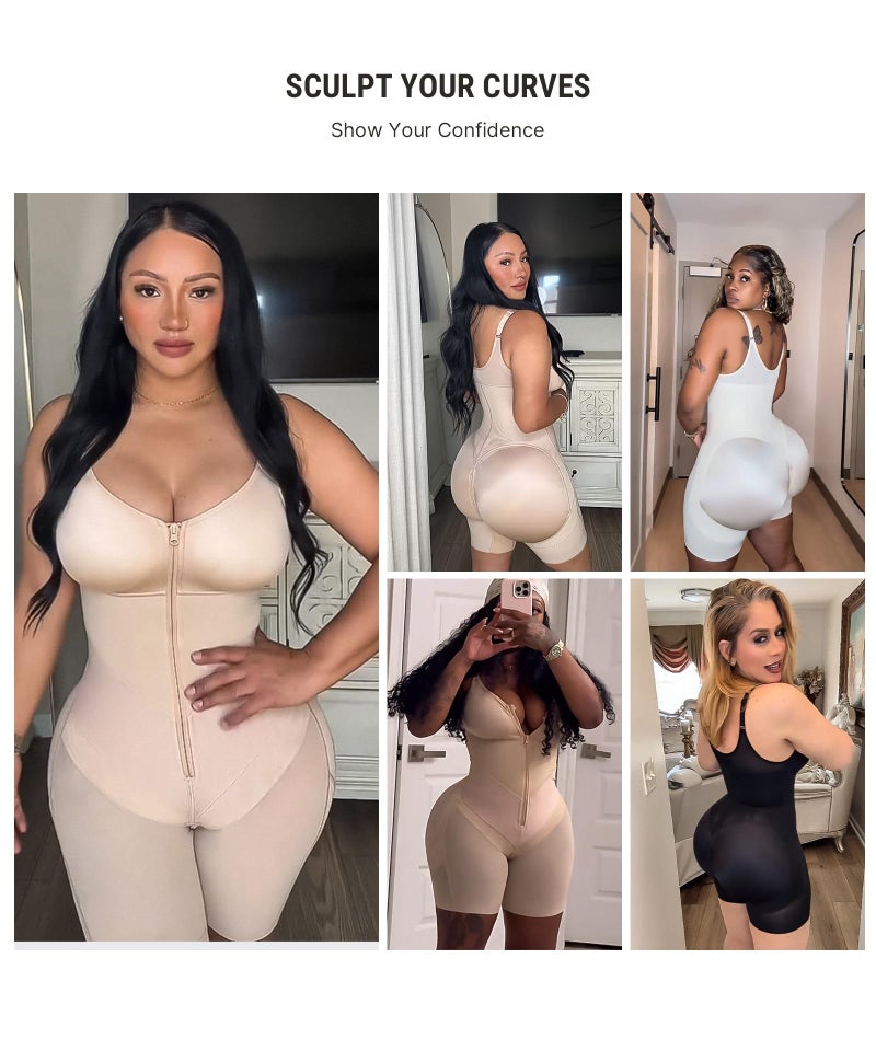 FeelinGirl Fajas Colombianas Moldeadoras Shapewear for Women Tummy Control Postpartum Butt Lifting Body Shaper Black S - Image 5
