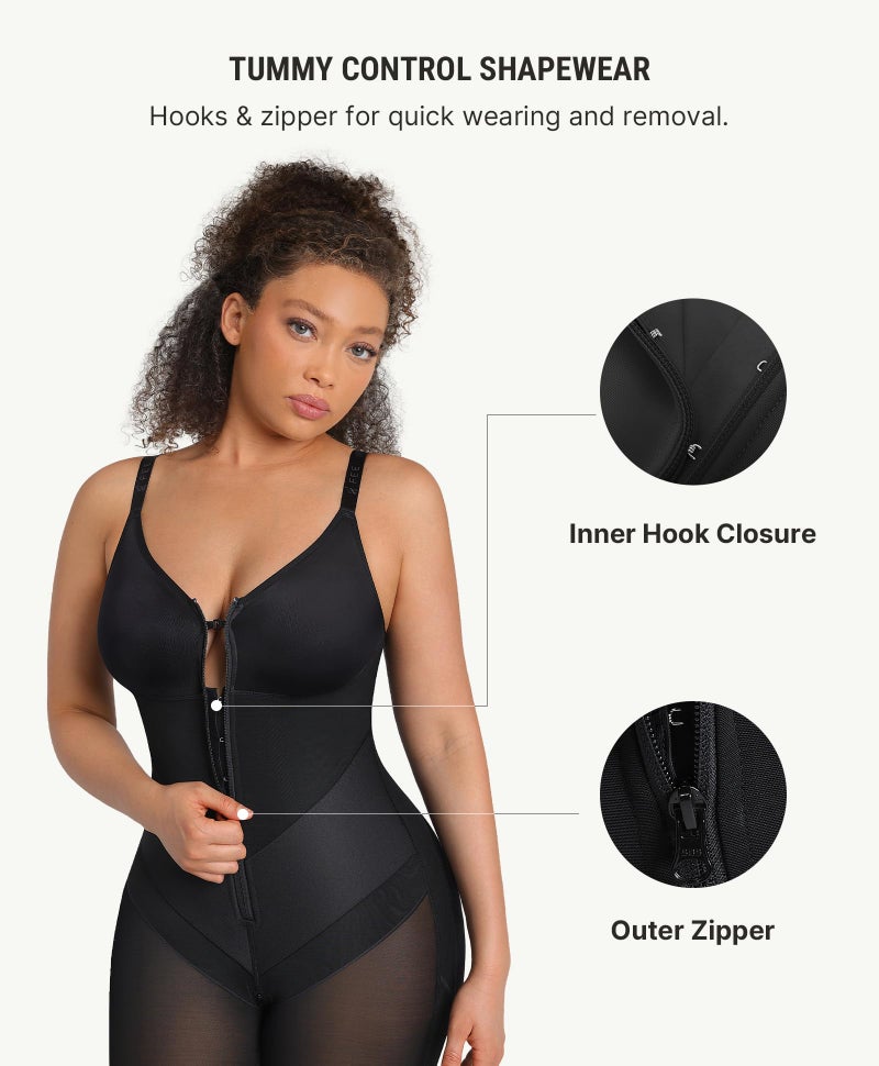 FeelinGirl Fajas Colombianas Moldeadoras Shapewear for Women Tummy Control Postpartum Butt Lifting Body Shaper Black S - Image 4