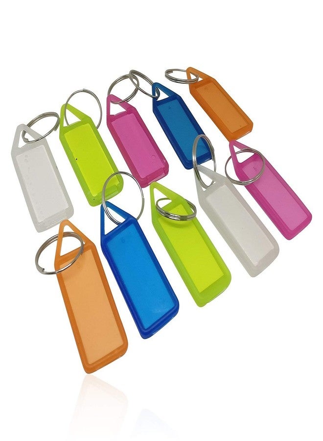 SEVEN HORSE TECH® Very Useful Custom Note Writable Identifier Keychain Label Tags for Differentiating Between Home Office Workshop Drawers Cupboards Room Keys with Keyring (Pack of 50, Random Color) - Image 2