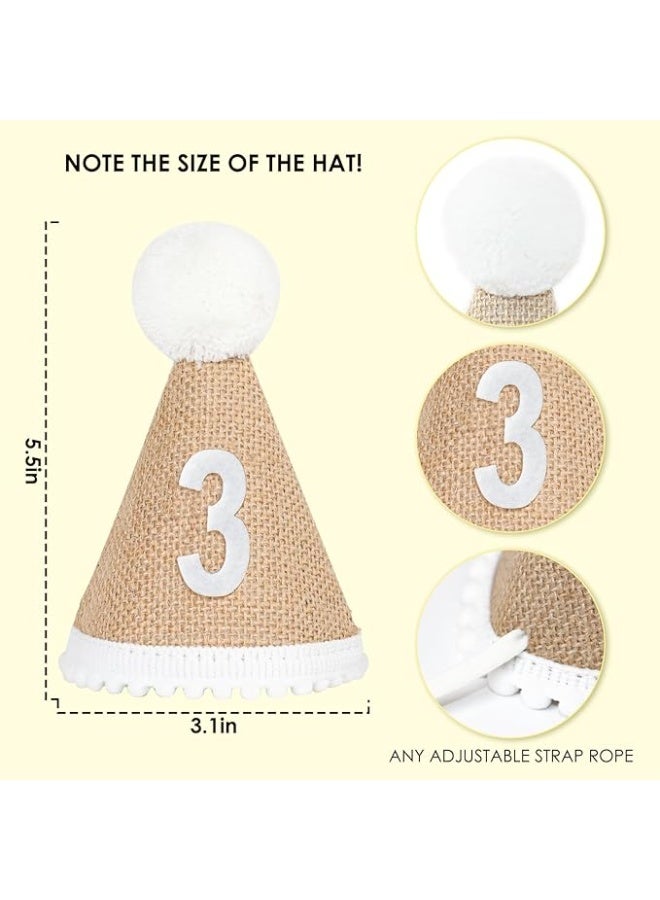 Baby  Birthday Party Decorations  Birthday Hat Boho Birthday Photo Prop 3rd Birthday Decoration Supplies - Image 1