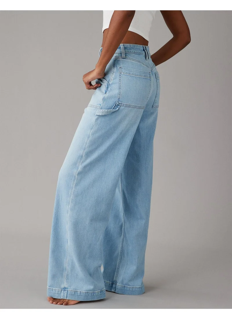 امريكان ايجل High Waist Baggy Wide Leg Jeans