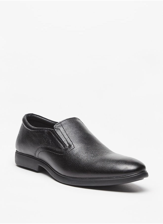 DUCHINI Men's Textured Slip-On Loafers  - Image 1