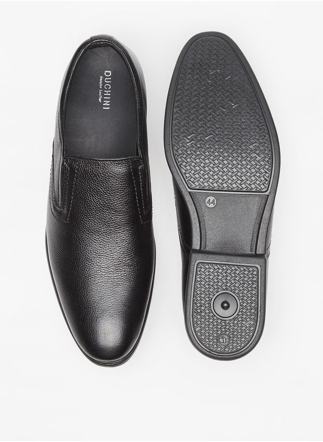 DUCHINI Men's Textured Slip-On Loafers  - Image 4