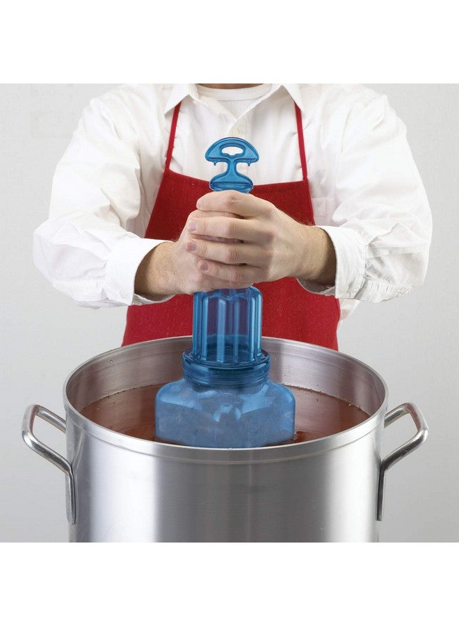 San Jamar San Jamar Rapi-Kool Plastic Chill Utensil, 128 Ounces, Blue, (Set of 2)  - Image 2