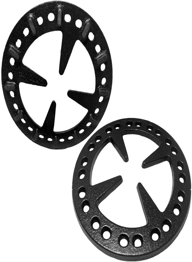 MCAMPAS 5 inch Gas Burner Plate Ring Reducer - Universal Cast Iron Reducer Ring for Coffee Pots,Stovetop Espresso Makers,Teapot, ,Coffee Moka - 2 Pack - Image 1