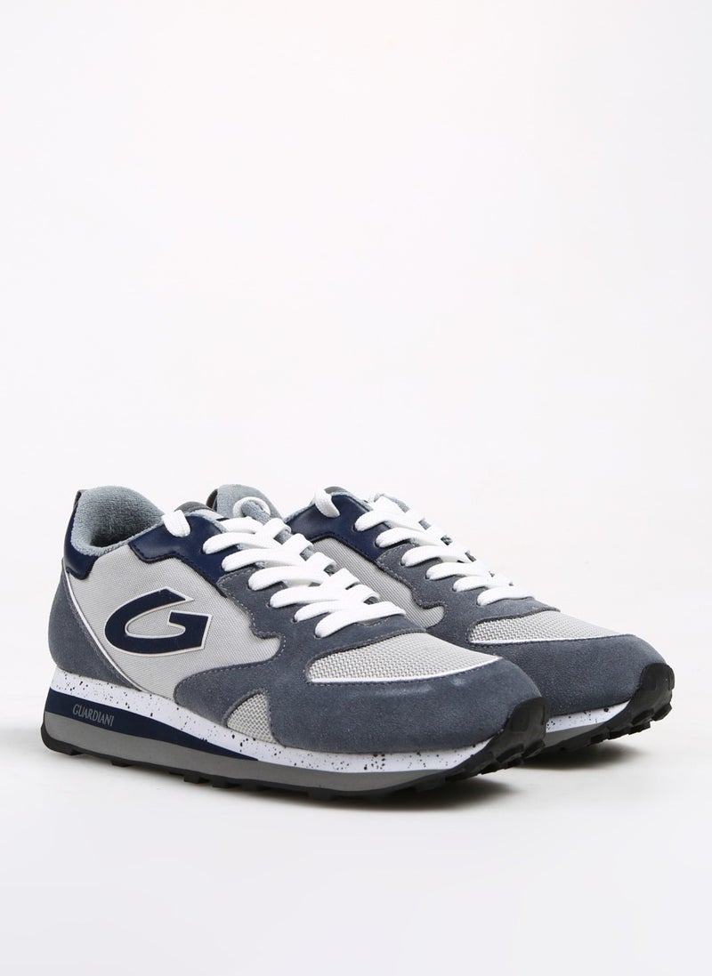 Alberto Guardiani Grey - Black Men's Suede Sneaker Wen 0400  - Image 2