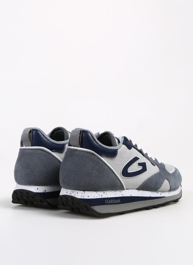 Alberto Guardiani Grey - Black Men's Suede Sneaker Wen 0400  - Image 3