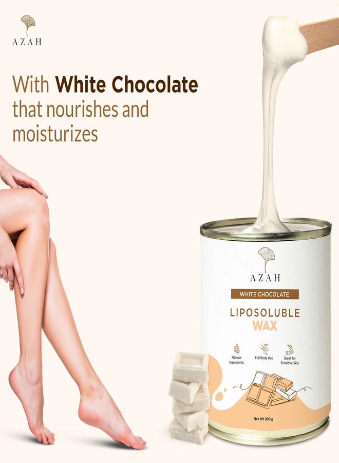Azah Liposoluble Wax for Women| White Chocolate | Hair Removal Full Body Wax for Women| Natural Ingredients with Quick-drying Benefit | Soothes & Nourishes Skin| Free of Chemicals | 800 g - Image 2