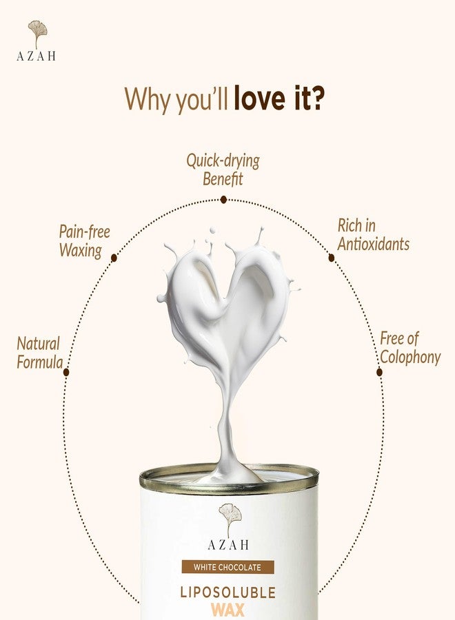 Azah Liposoluble Wax for Women| White Chocolate | Hair Removal Full Body Wax for Women| Natural Ingredients with Quick-drying Benefit | Soothes & Nourishes Skin| Free of Chemicals | 800 g - Image 5