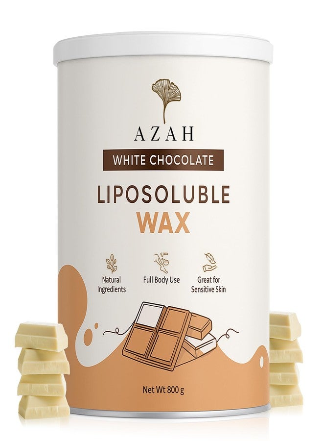 Azah Liposoluble Wax for Women| White Chocolate | Hair Removal Full Body Wax for Women| Natural Ingredients with Quick-drying Benefit | Soothes & Nourishes Skin| Free of Chemicals | 800 g - Image 1