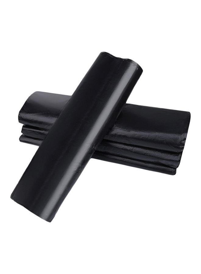 NIBEMINENT 100-Piece Heavy Duty Trash Bag Set Black 50x32centimeter 