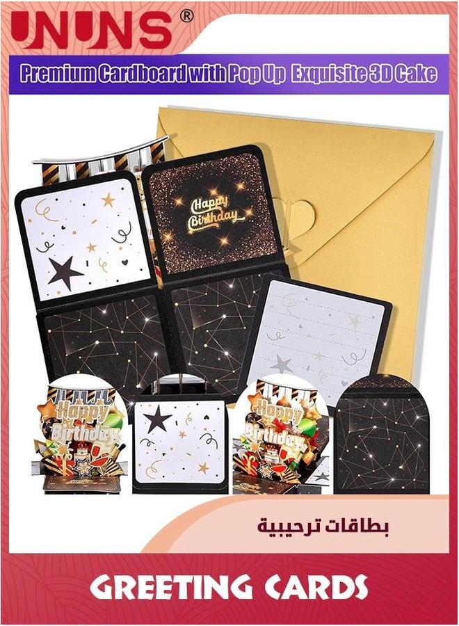 UNUNS 3D Pop up Birthday Card,Happy Cards Boxed With Envelope Greeting Handmade For Kids,Wife,Mother,Family Or Friends - Image 2