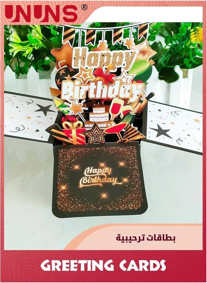 UNUNS 3D Pop up Birthday Card,Happy Cards Boxed With Envelope Greeting Handmade For Kids,Wife,Mother,Family Or Friends - Image 1