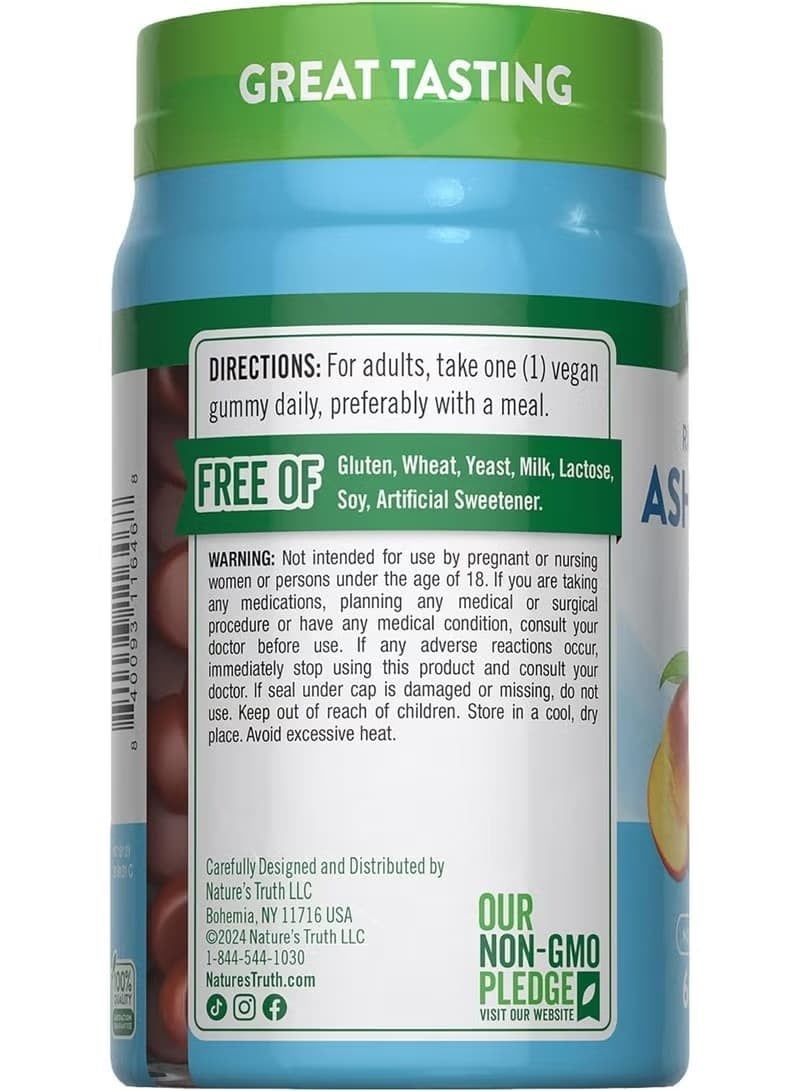 Nature's Truth Ashwagandha Gummies | Vegan, Non-GMO, & Gluten Free Supplement |  by Nature's Truth 60 Tropical Flavor Gummies - Image 2