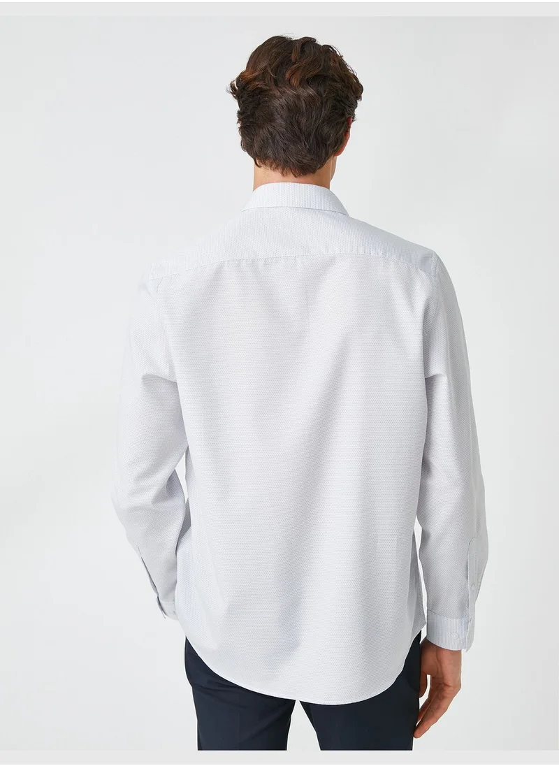 كوتون Basic Shirt Classic Neck Long Sleeve