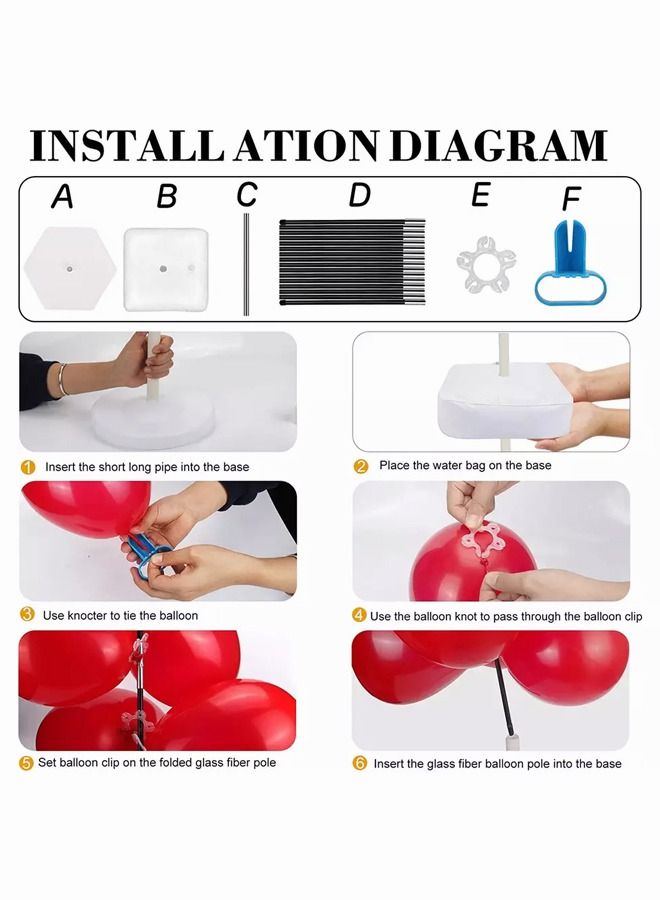 Balloon Arch Kit and Balloon Pump Adjustable Balloon Arch Stand with Water Fillable Bases Balloon Clips for Wedding Birthday Party Supplies Decoration  - Image 4