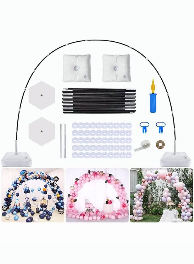 Balloon Arch Kit and Balloon Pump Adjustable Balloon Arch Stand with Water Fillable Bases Balloon Clips for Wedding Birthday Party Supplies Decoration  - Image 1