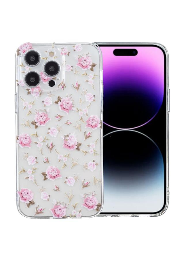 اس-توب جراب لهاتف iPhone 16 Pro Max بنمط رسم ملون جراب هاتف شفاف من مادة TPU - Image 1