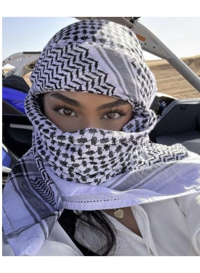 Arab Style Shemagh Wrap Keffiyeh Middle East Desert Scarf Men Scarves Neck Face Headwear Arabian - Image 1