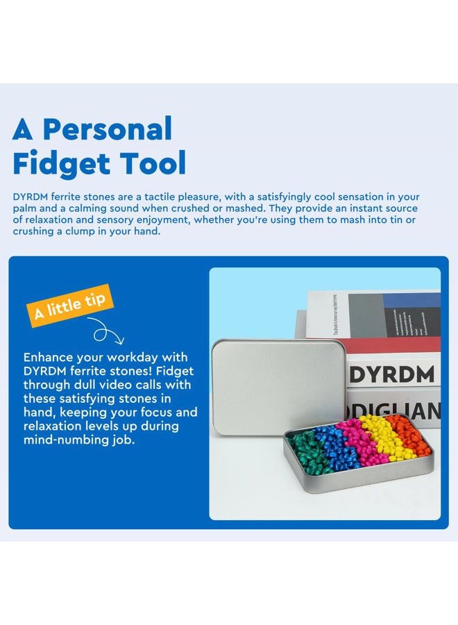 DYRDM Original Ferrite Putty Multicolor 300+, Fidget Toy Ferrite Stones for Stress Relief, Sensory Toy for Adults & Teens 14+, Holiday Stocking Stuffer, Ferrite Rocks Fidget Present for Office - Image 5
