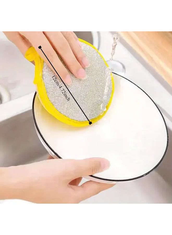 11 Multi Functional Kitchen Cleaning Sponges Washable Polyester Dish Cloths Green Sand Textured Surfaces - Image 4