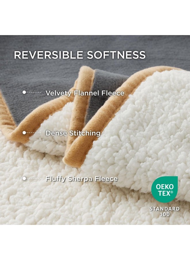Bedsure Bedsure Waterproof Dog Blankets for Small Dogs - Small Cat Blanket Washable for Couch Protection, Sherpa Fleece Puppy Blanket, Soft Plush Reversible Throw Furniture Protector, 25"X35", Grey  - Image 3