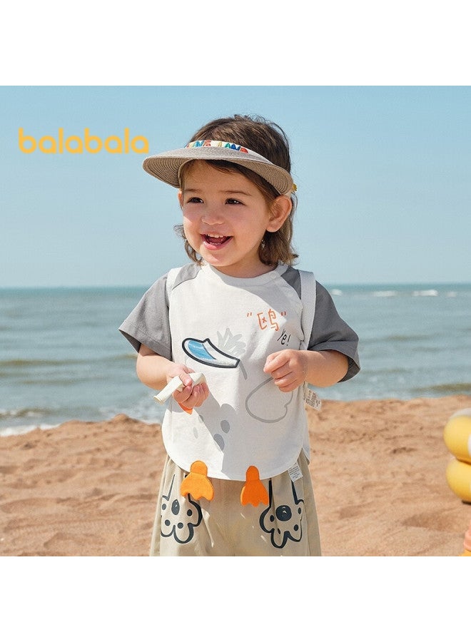 Balabala Baby T-shirt Girls Boys Short Sleeve  Summer Clothes Cute And Funny 208225117201 - Image 1