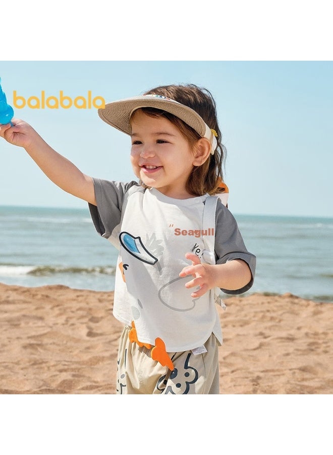 Balabala Baby T-shirt Girls Boys Short Sleeve  Summer Clothes Cute And Funny 208225117201 - Image 2