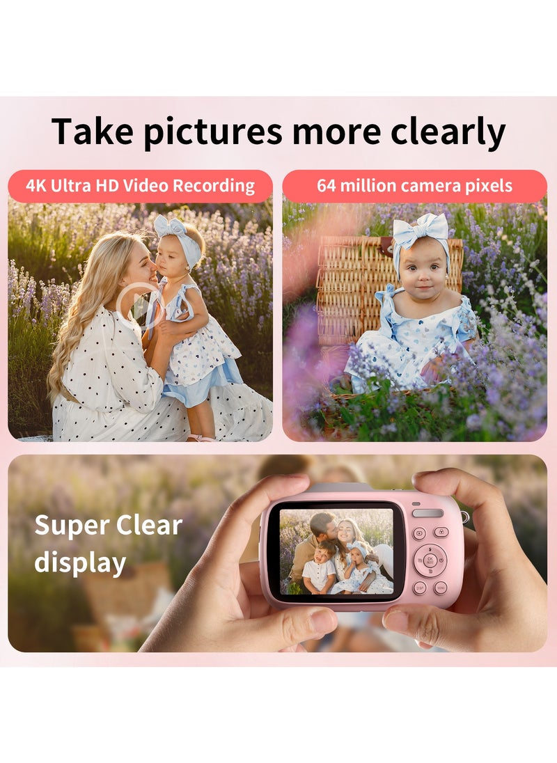 IqwiCam - Digital Camera, 4K Cameras for Photography, 64MP UHD Portable Vlogging Camera, 18X Zoom Travel Point and Shoot Camera with 64GB TF Card, Photography Cameras for Beginners Te - Image 1