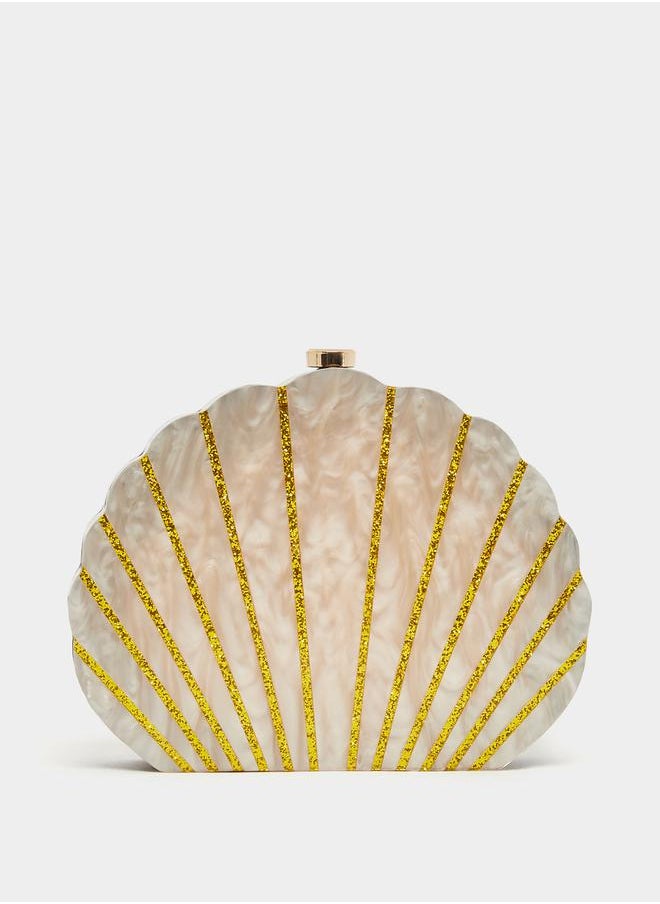 Styli Shell Shape Clutch with Chain Strap  - Image 2
