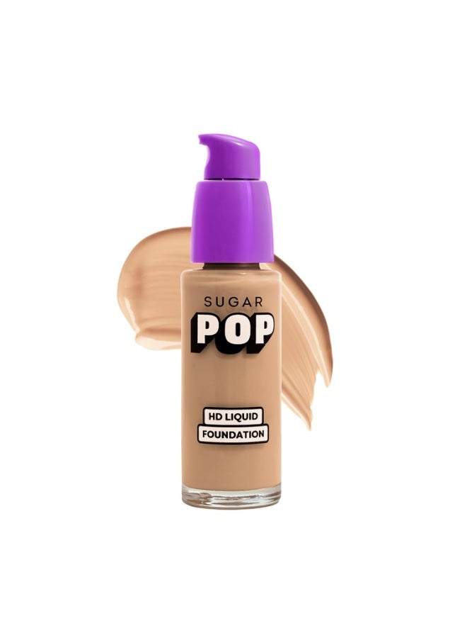 SUGAR POP HD Liquid Foundation with SPF 30 | Lasts upto 16hrs | Full Coverage | Water-Resistant | Matte Finish | 30ml - 13 Raisin - Image 1