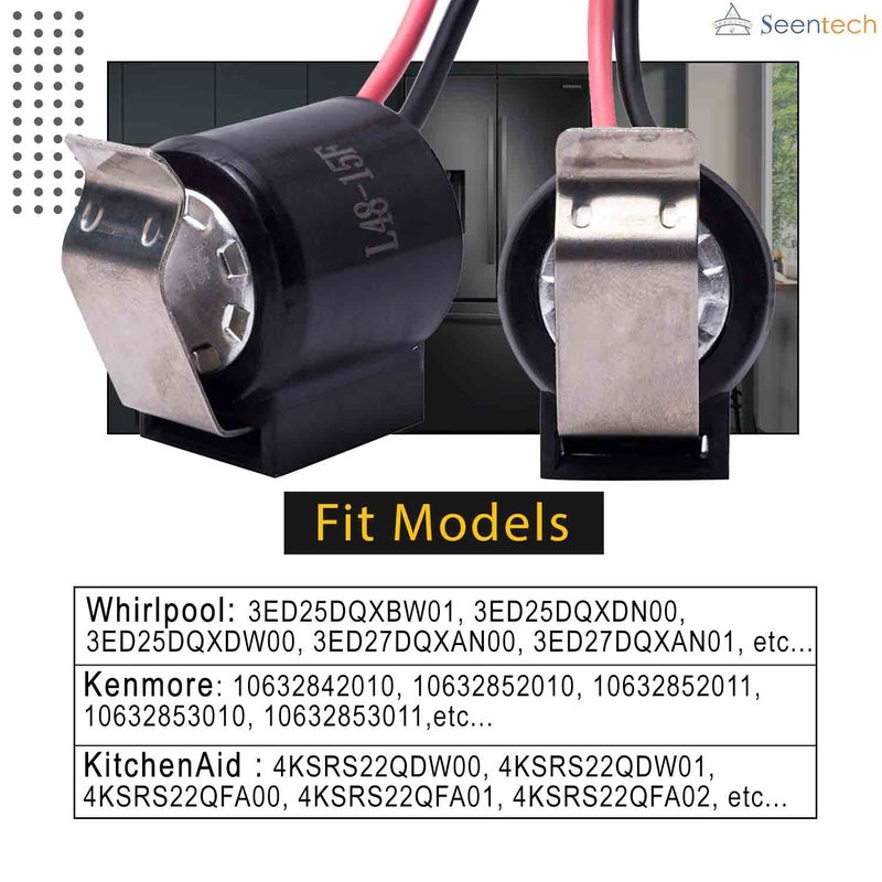 Seentech Lifetime W10225581 Refrigerator Bimetal Defrost Thermostat by - Exact Fit for Whirlpool, Sears, Kenmore Refrigerator - Replace: WPW10225581, AP6017375, PS11750673, PS237680,2321799 - Image 3