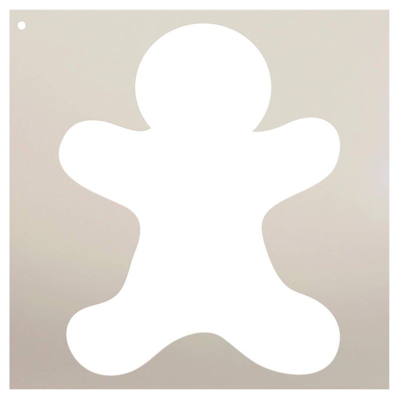 Studio R 12 Gingerbread Man Stencil by StudioR12 | Fun Christmas Shape Art - Mini 3 x 3-inch Reusable Mylar Template | Painting, Chalk, Mixed Media | Use for Journaling, DIY Home Decor - STCL1545_1 - Image 1
