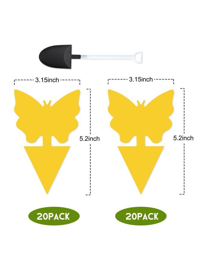 Dwcom Trap Dwcom 40 Pack Fungus Gnat Traps for House Indoor Yellow Sticky Traps for Gnats Sticky Traps for Plants, Dual-Sided Fungus Gnat Sticky Traps Fruit Fly Traps for Indoors - Image 2