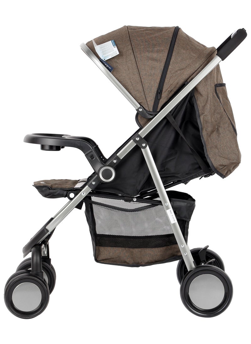 Supreme Comfort Baby Stroller - Lightweight, Foldable, Adjustable Seat and Retractable 3-Tier Canopy. Ultimate Ease Baby Carriage with Cup Holder for Infants & Toddlers, 0-4 Years (COFFE) - pzsku/ZA95DA4301C18D515AF25Z/45/_/1738065414/8b27c098-9e8c-4286-a697-41048fa78d41