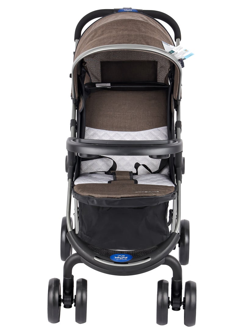 Supreme Comfort Baby Stroller - Lightweight, Foldable, Adjustable Seat and Retractable 3-Tier Canopy. Ultimate Ease Baby Carriage with Cup Holder for Infants & Toddlers, 0-4 Years (COFFE) - pzsku/ZA95DA4301C18D515AF25Z/45/_/1738065429/36d51dfa-9880-4cf4-afde-56c50357c883