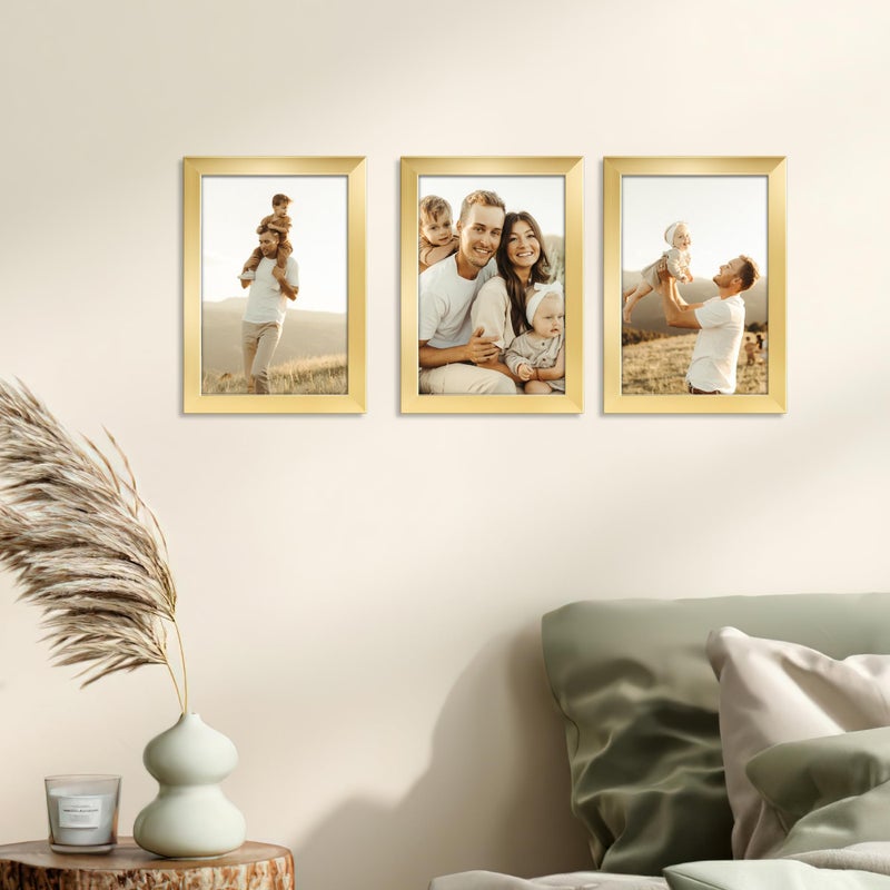 جيفت جاردن GiftGarden 4x6 إطار الصورة الذهب 4 × 6 إطار صور رفيع لعرض الجدار المنصية - Image 4