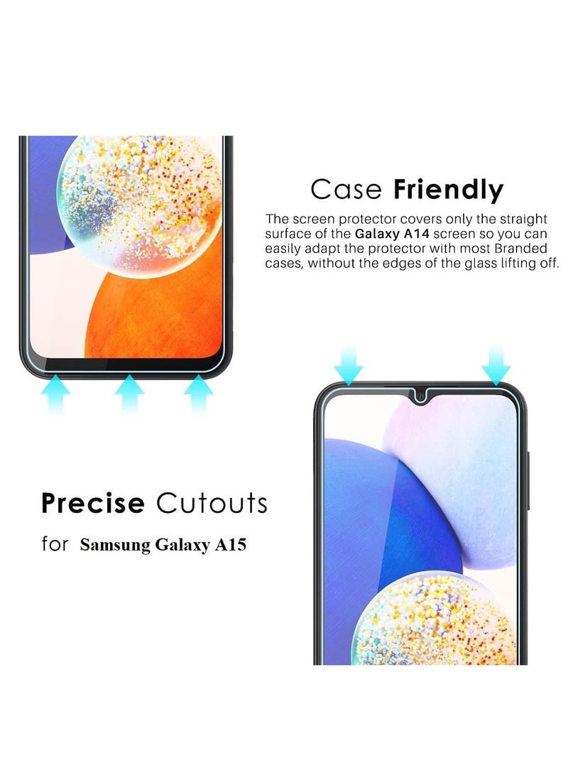 BORTONY Samsung Galaxy A15 4G/5G Tempered Glass  Shatterproof Anti Scratch Touch Sensitive  HD Clear Glass 2 Pack compatible with Samsung Galaxy A15 4G/5G - Image 5