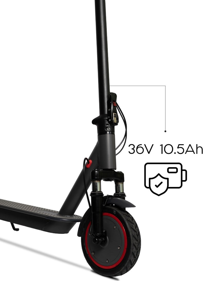 لاكي ليانغ سكوتر كهربائي قابل للطي LUCKY LIANG L11 PRO، موتور 350 واط، بطارية 36V 10.5Ah، سرعة 45 كم/س، مدى 35 كم، إطارات طريق 8.5 إنش، هيكل ألومنيوم، 3 سرعات + خوذة وسترة مجانًا - Image 3